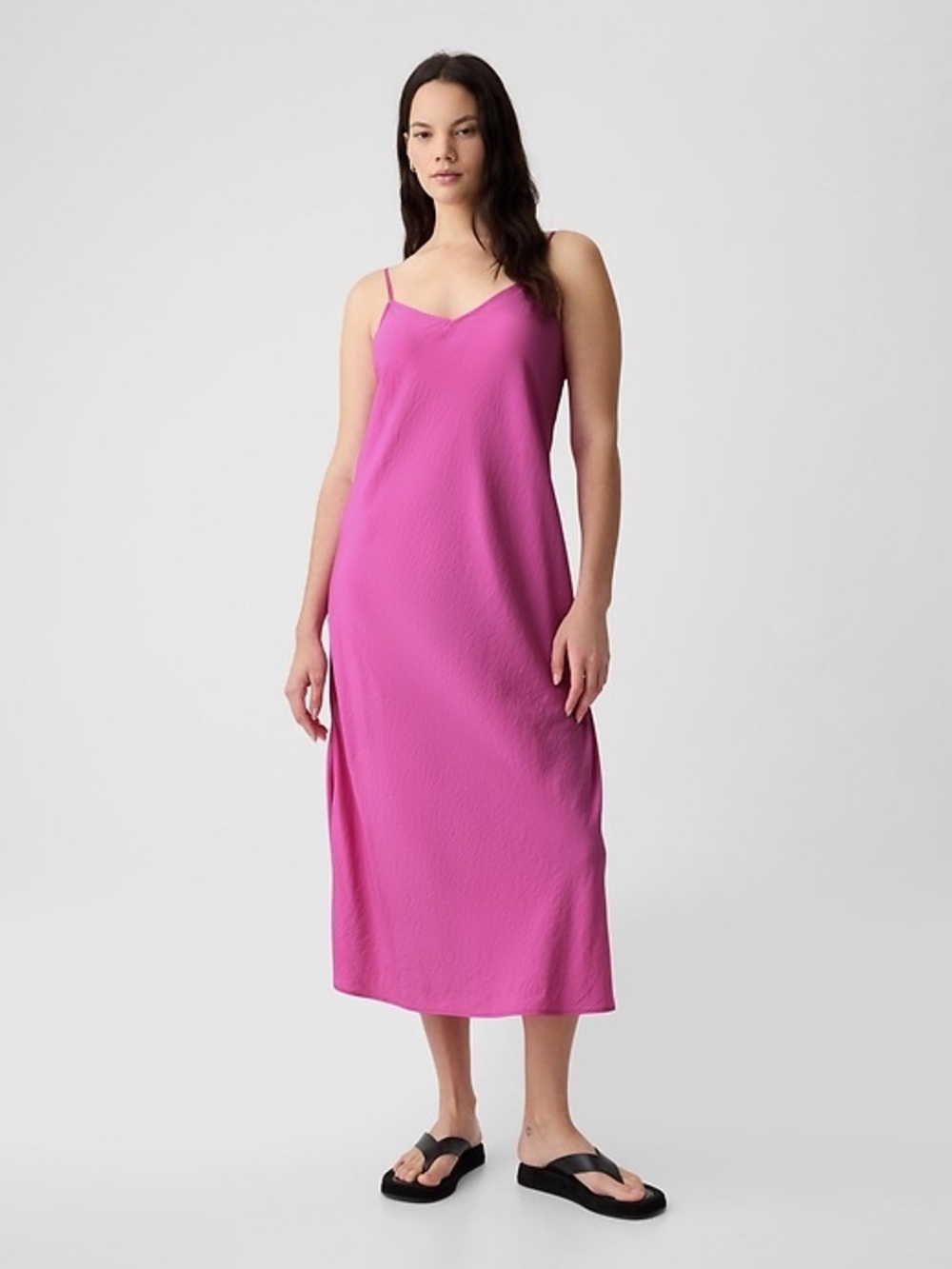 GAP Magenta Pink V-Neck Slip Dress